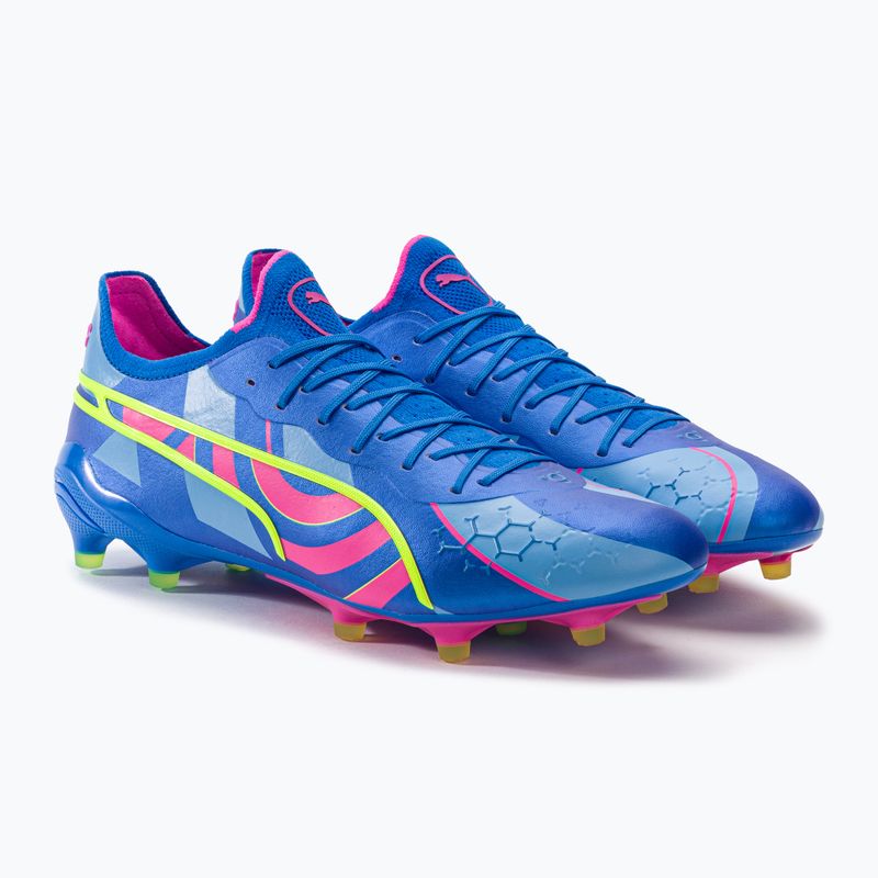 Vyriški futbolo bateliai PUMA King Ultimate Energy FG/AG ultra blue/luminous pink/luminous blue 4