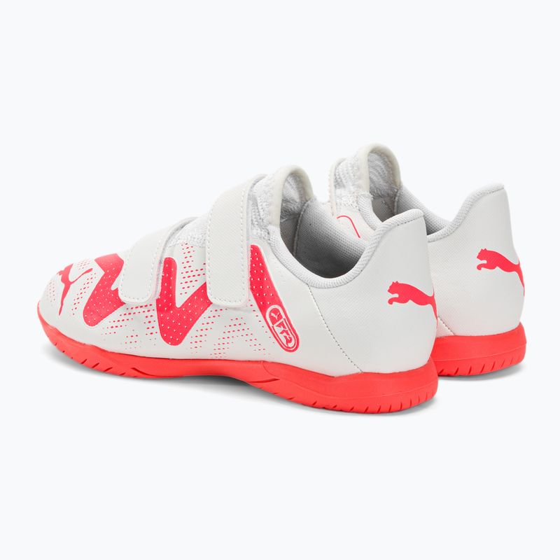 Vaikiški futbolo bateliai PUMA Future Play IT V Jr puma white/fire orchid 3