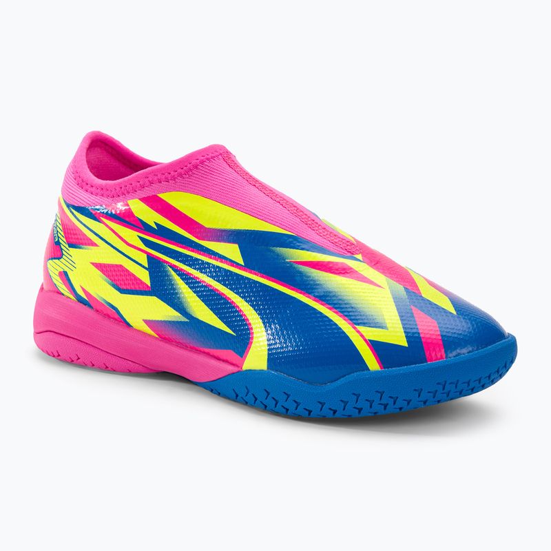 Vaikiški futbolo bateliai PUMA Ultra Match Ll Energy IT+Mid Jr luminous pink/ultra blue/yellow alert