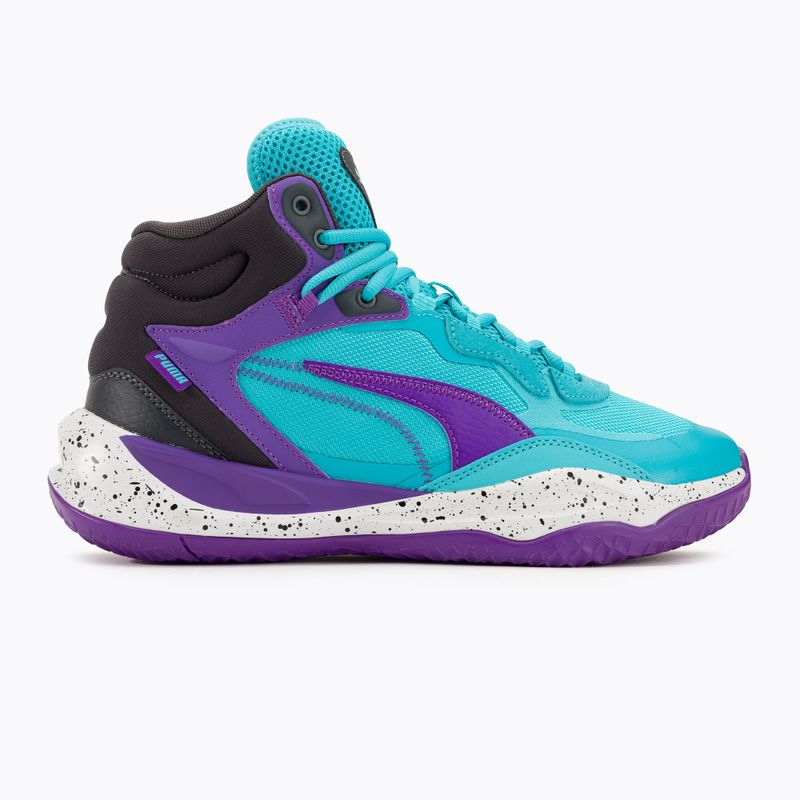 Vyriški krepšinio bateliai PUMA Playmaker Pro Mid purple glimmer/bright aqua/strong grey/white 2