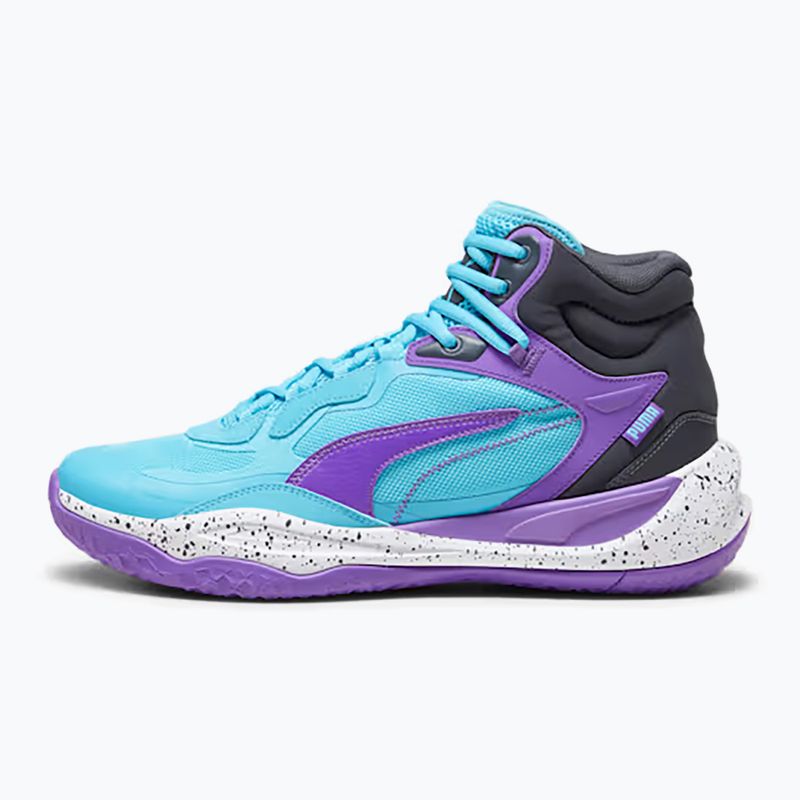 Vyriški krepšinio bateliai PUMA Playmaker Pro Mid purple glimmer/bright aqua/strong grey/white 7