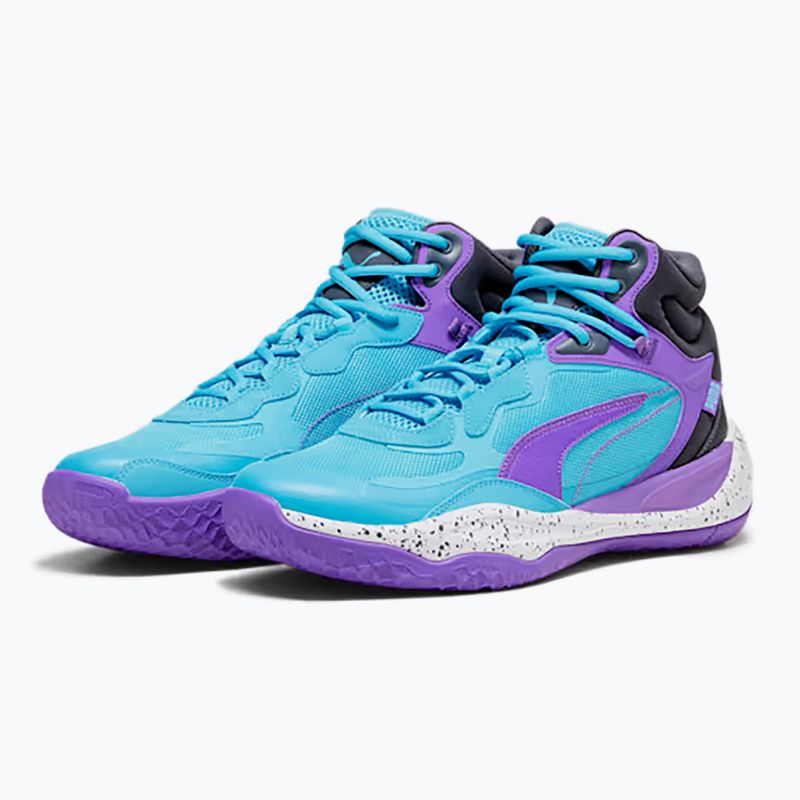 Vyriški krepšinio bateliai PUMA Playmaker Pro Mid purple glimmer/bright aqua/strong grey/white 8