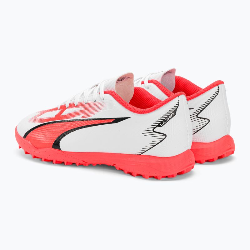 Vaikiški futbolo bateliai PUMA Ultra Play TT Jr puma white/puma black/fire orchid 3