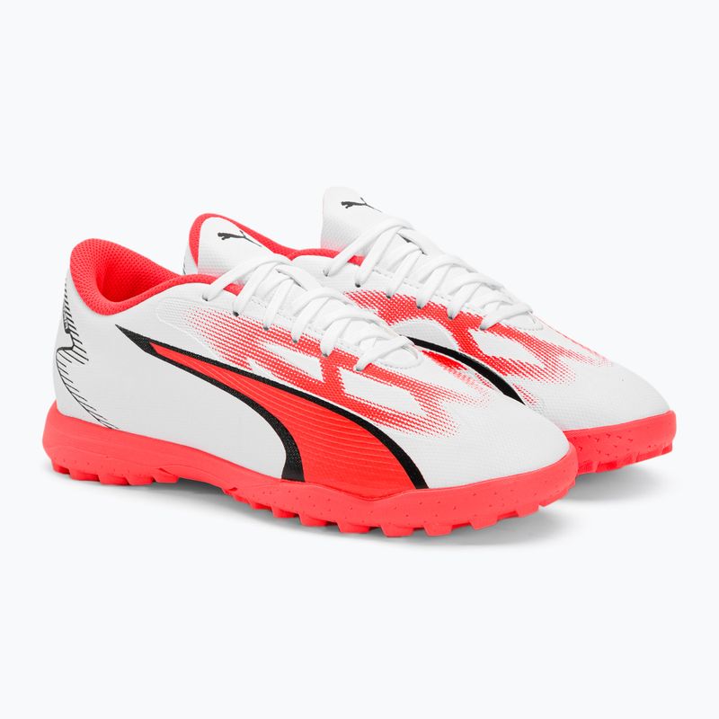 Vaikiški futbolo bateliai PUMA Ultra Play TT Jr puma white/puma black/fire orchid 4