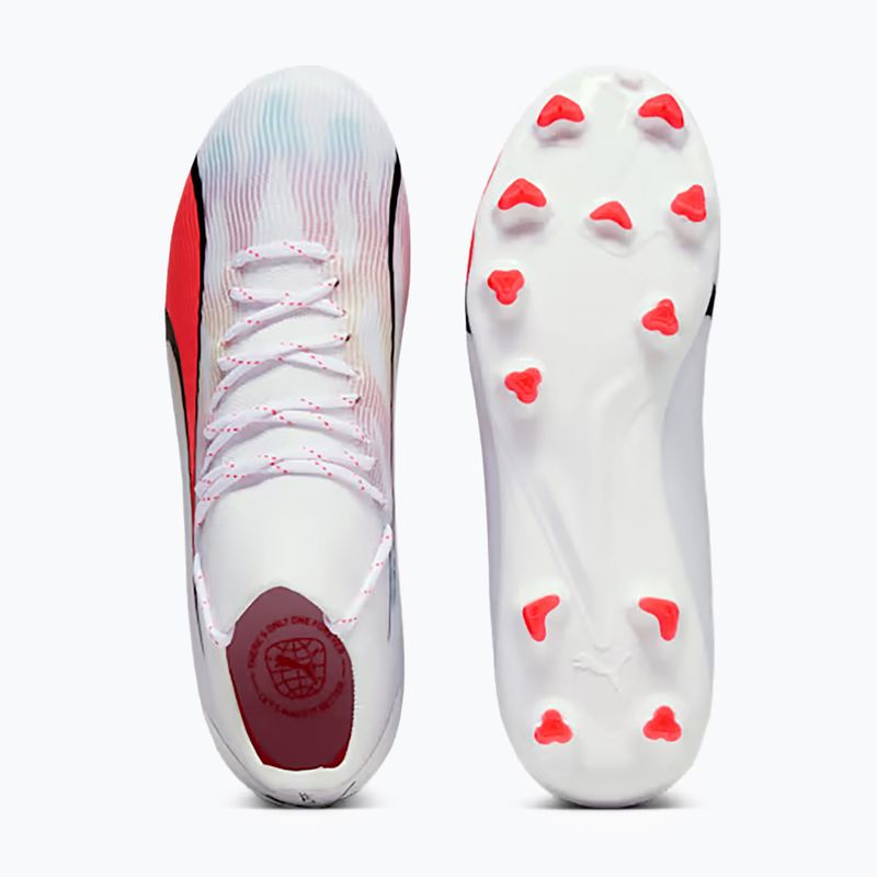 Vaikiški futbolo bateliai PUMA Ultra Pro FG/AG Jr puma white/puma black/fire orchid 14