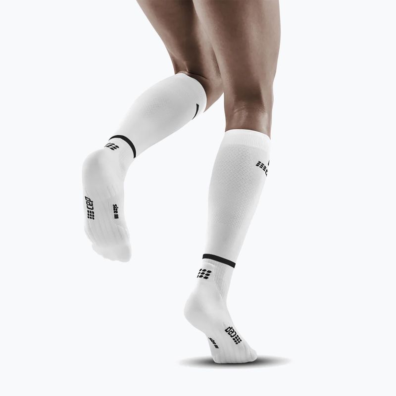 Moteriškos kompresinės bėgimo kojinės CEP Tall 4.0 white 5