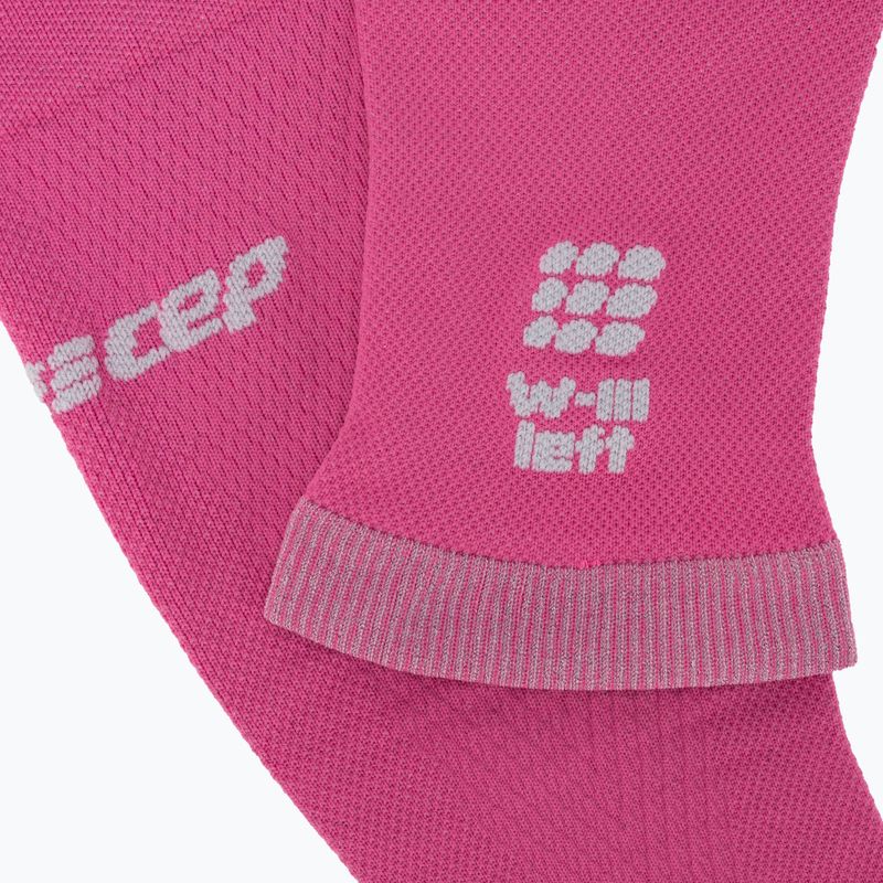 Moteriškos blauzdos kompresinės juostos CEP Ultralight pink/light grey 3