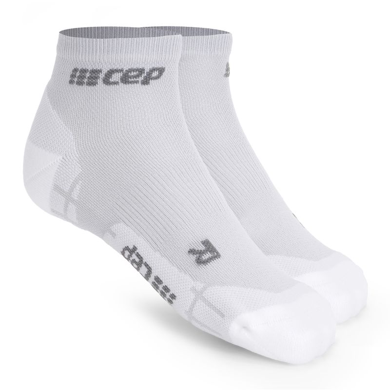 Vyriškos kompresinės bėgimo kojinės CEP Ultralight Low Cut carbon white 2