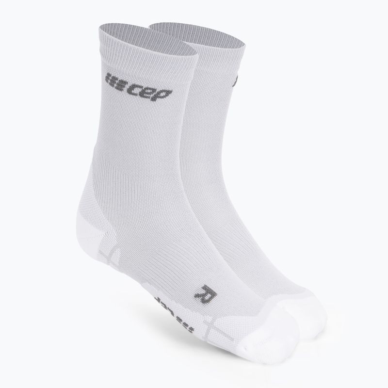 Vyriškos kompresinės bėgimo kojinės CEP Ultralight Short carbon white