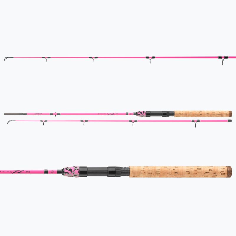 Vaikiška spiningo meškerė Daiwa Ninja X Kids pink