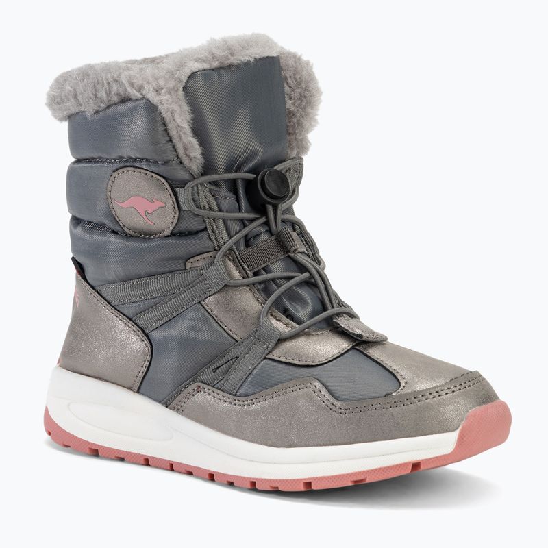 Paauglių sniego batai KangaROOS K-PE Ski RTX steel grey / dusty rose