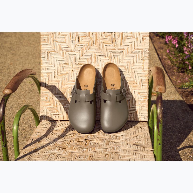 Šlepetės BIRKENSTOCK Boston NL Regular smooth leather concrete gray 6