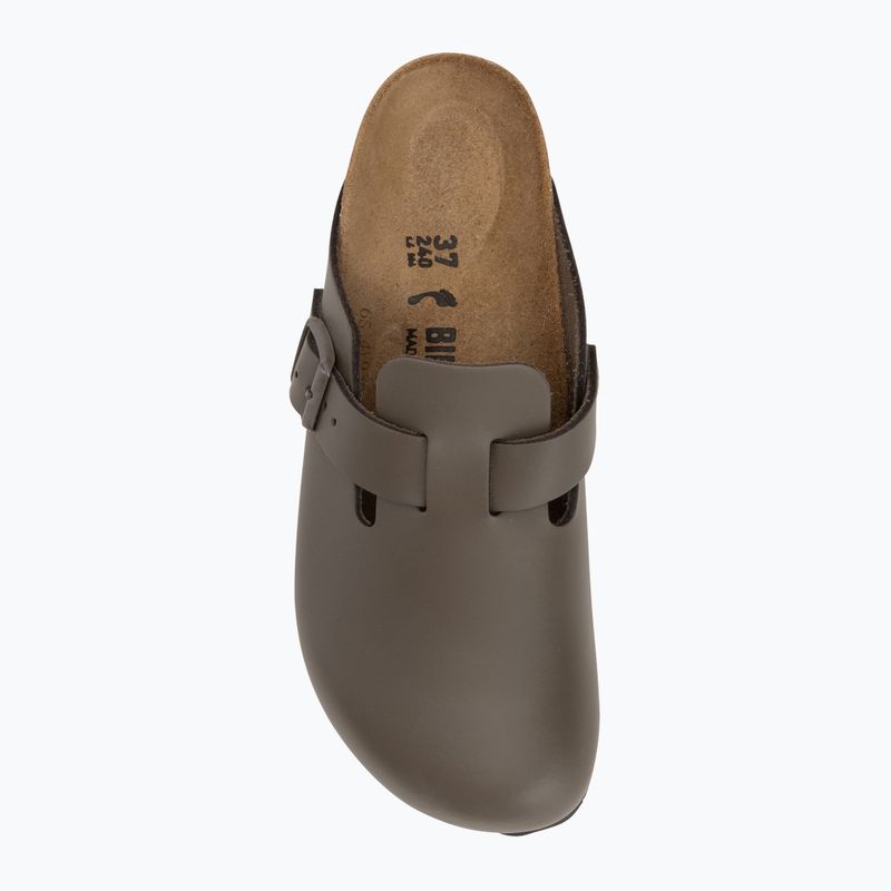 Šlepetės BIRKENSTOCK Boston NL Narrow smooth leather concrete gray 5