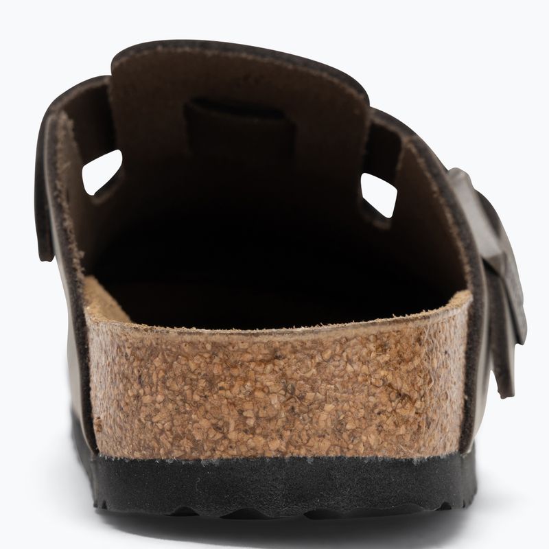 Šlepetės BIRKENSTOCK Boston NL Narrow smooth leather concrete gray 6