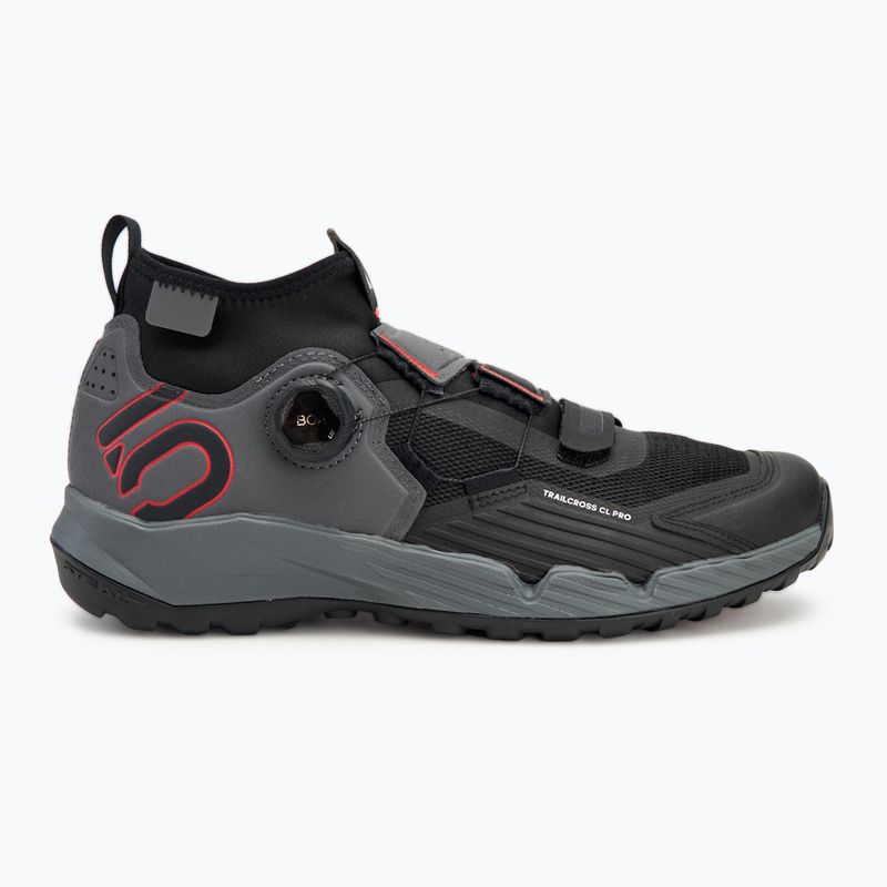 Vyriški dviračių MTB batai adidas FIVE TEN Trailcross Pro Clip-In grey five / core black / red 2