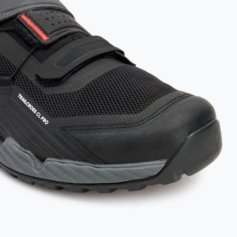 Vyriški dviračių MTB batai adidas FIVE TEN Trailcross Pro Clip-In grey five / core black / red 7