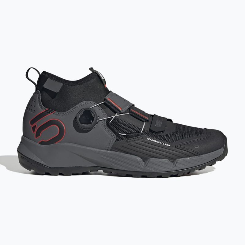 Vyriški dviračių MTB batai adidas FIVE TEN Trailcross Pro Clip-In grey five / core black / red