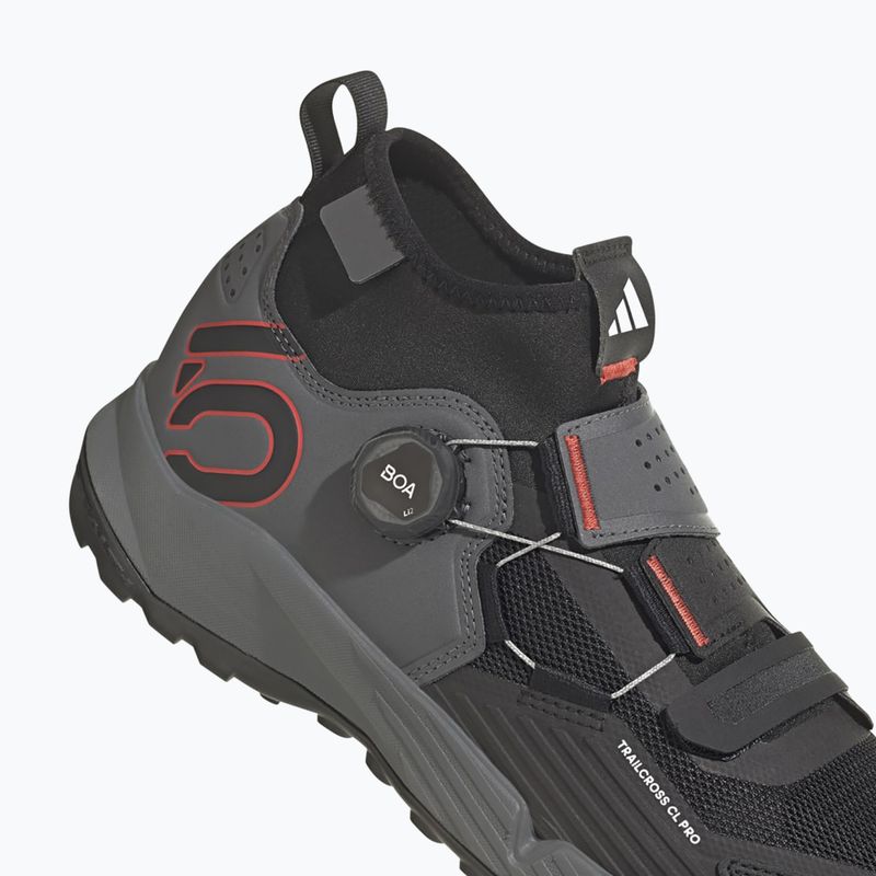 Vyriški dviračių MTB batai adidas FIVE TEN Trailcross Pro Clip-In grey five / core black / red 6