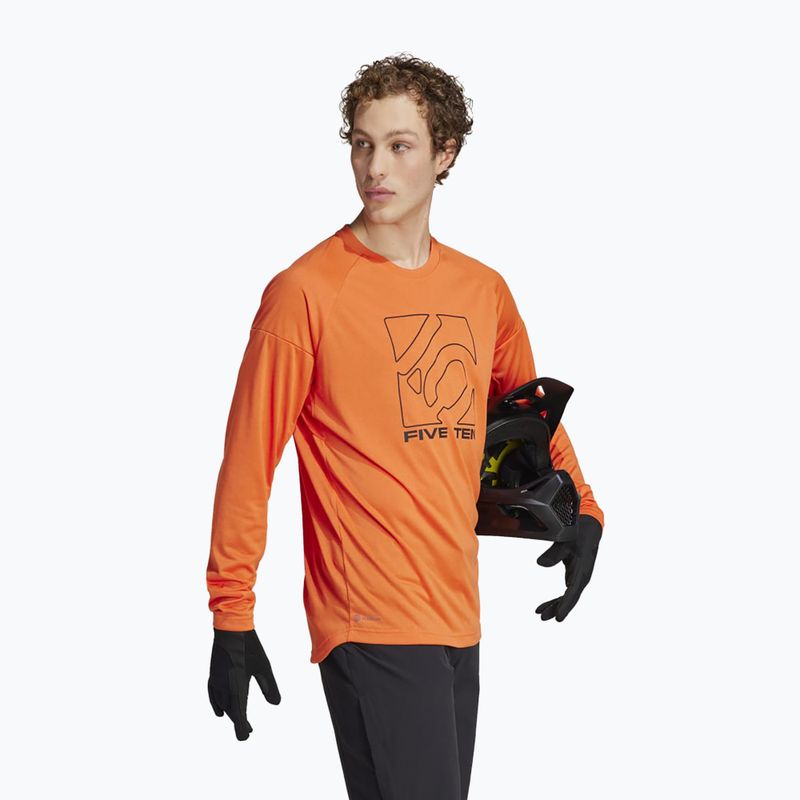 Dviračių marškinėliai adidas FIVE TEN Long Sleeve Jersey semi impact orange