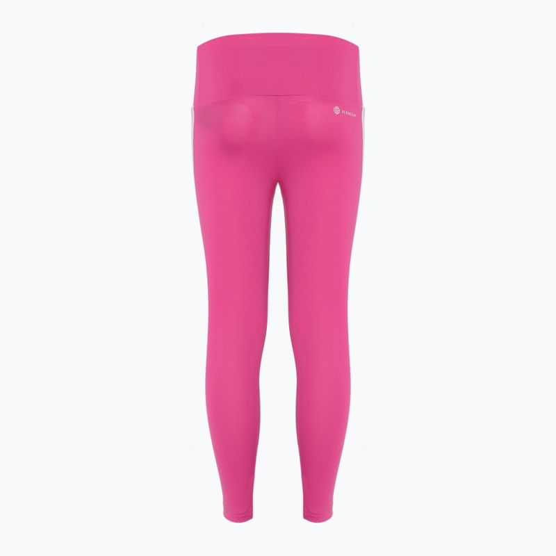 Vaikiškos tamprės adidas Essentials Aerorady 3-Stripes High Waisted semi lucid fuchsia/white 2