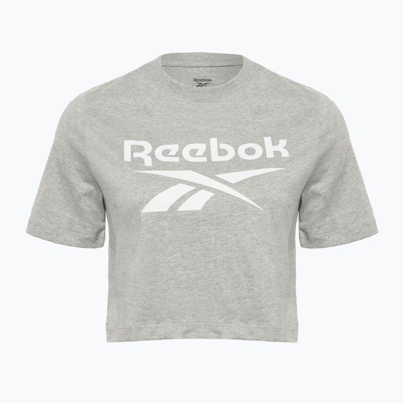 Moteriški marškinėliai Reebok Identity Big Logo Crop Tee medium grey heather