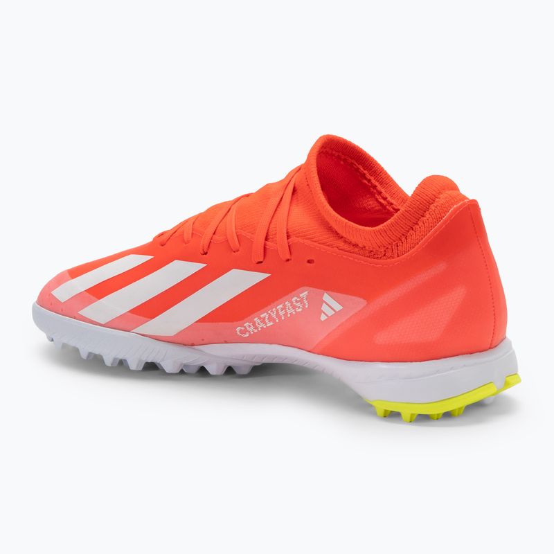 Vyriški futbolo batai adidas X Crazyfast League TF solar red/cloud white/team solar yellow 3