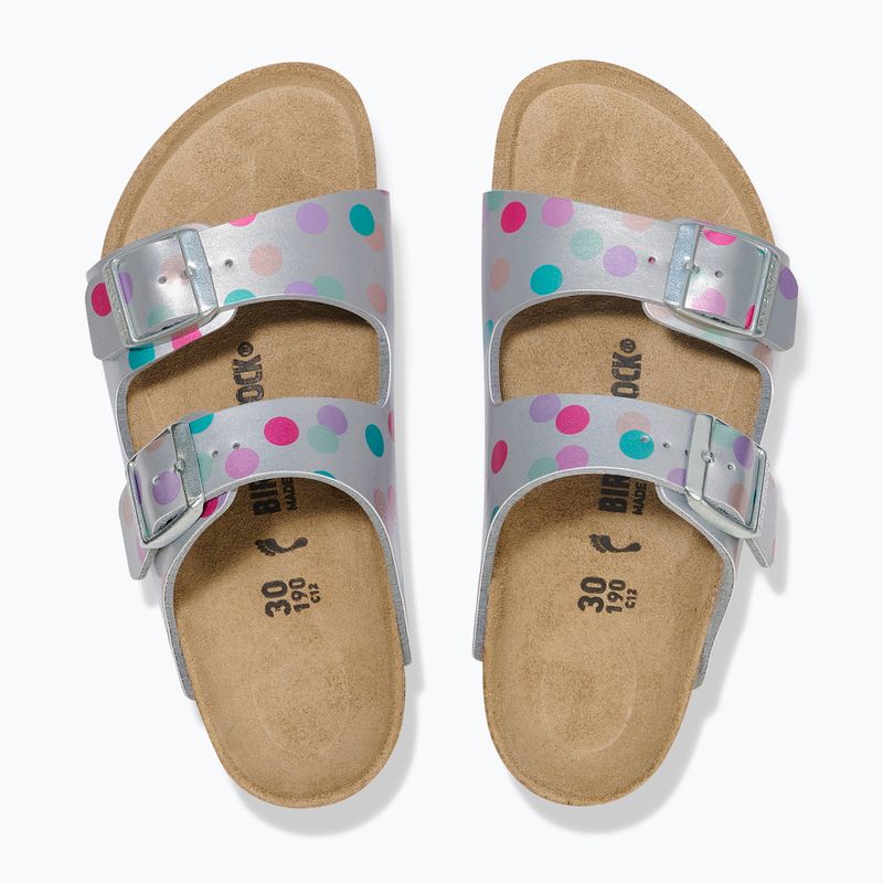 Vaikiškos šlepetės BIRKENSTOCK Arizona BF Narrow electric metallic dots silver 3