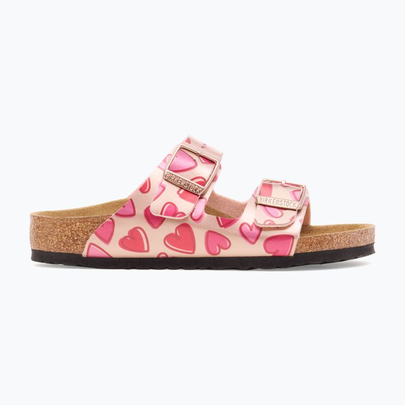 Vaikiškos šlepetės BIRKENSTOCK Arizona Birko-Flor Narrow electric metallic copper hearts 9