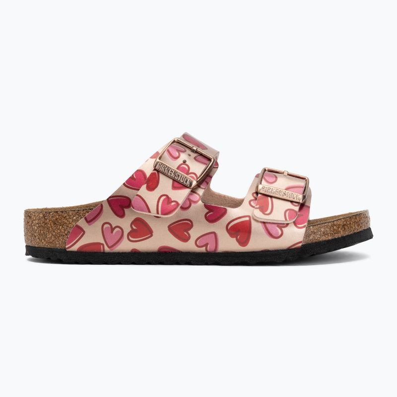 Vaikiškos šlepetės BIRKENSTOCK Arizona Birko-Flor Narrow electric metallic copper hearts 2
