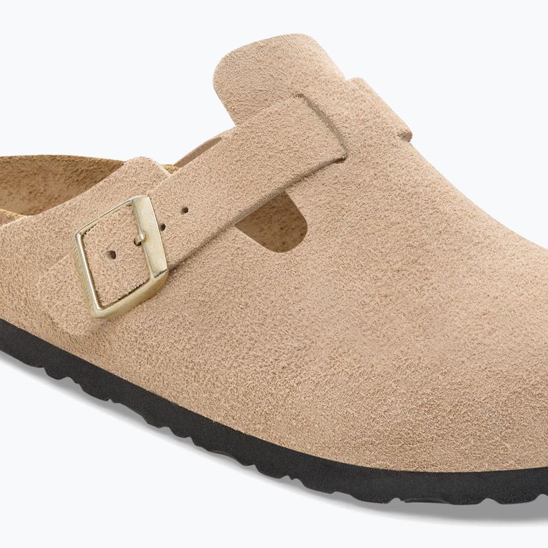 Šlepetės BIRKENSTOCK Boston Suede Leather sandcastle 6