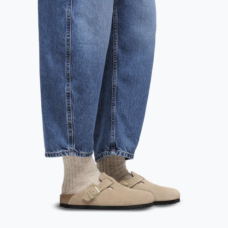 Šlepetės BIRKENSTOCK Boston Suede Leather sandcastle 7