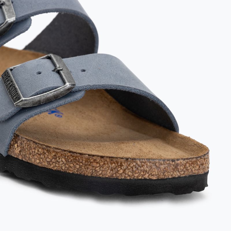 Šlepetės BIRKENSTOCK Arizona Soft Footbed Oiled Leather Narrow elemental blue 7