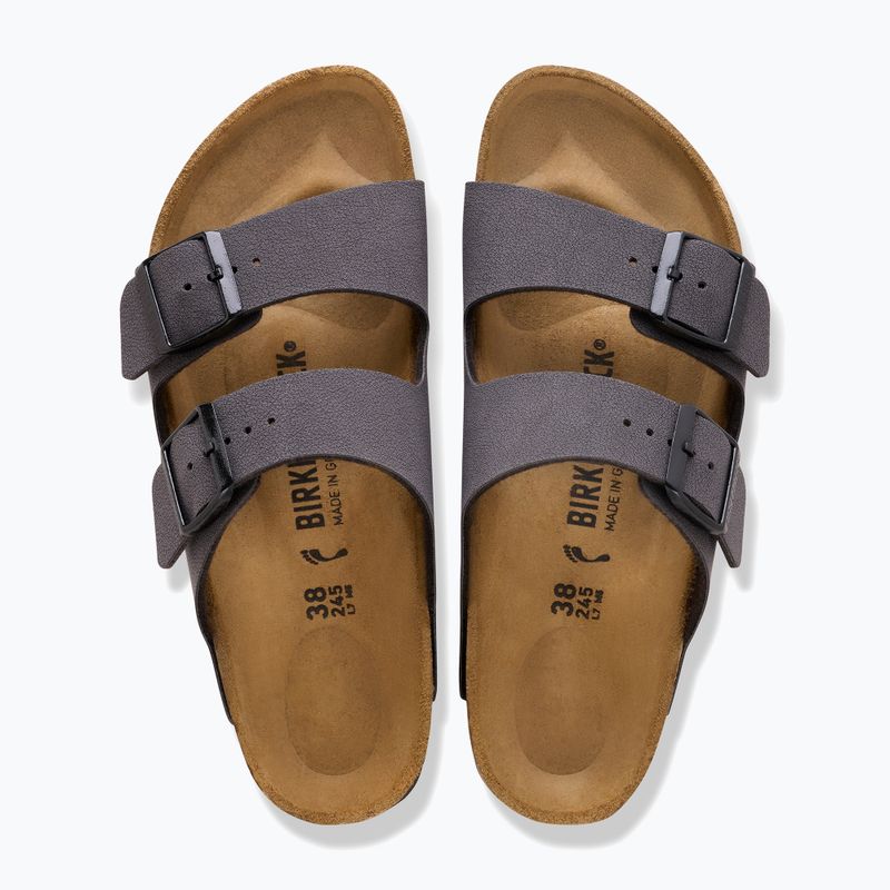 Šlepetės BIRKENSTOCK Arizona BF Narrow velvet pilka/juoda 3