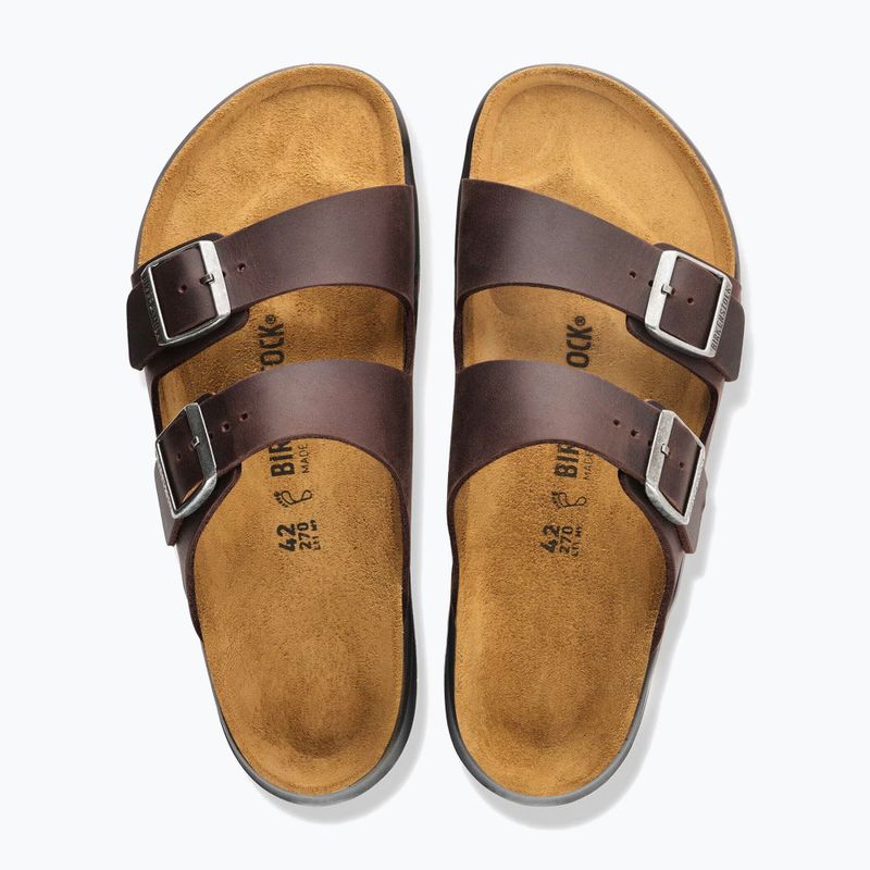 Vyriškos šlepetės BIRKENSTOCK Arizona Crosstown Oiled Leather Regular habana/black 4