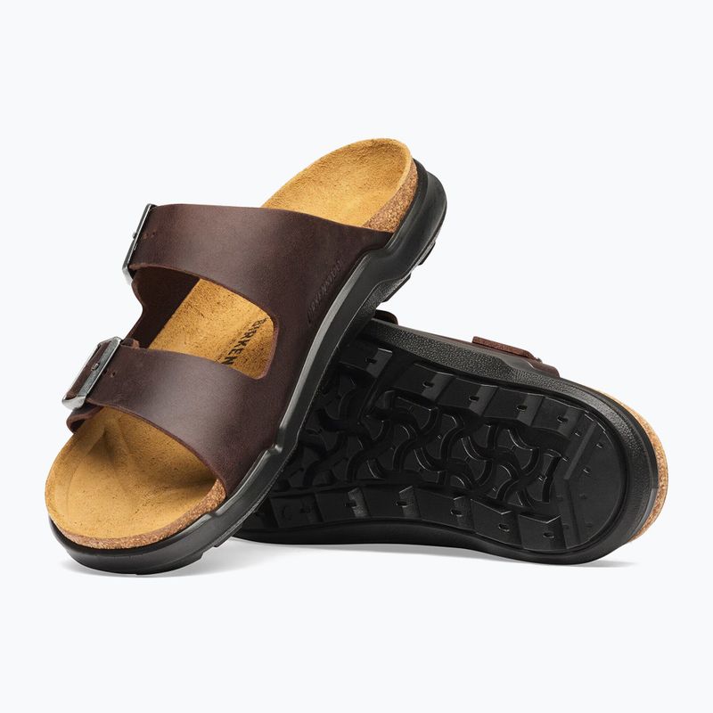 Vyriškos šlepetės BIRKENSTOCK Arizona Crosstown Oiled Leather Regular habana/black 5