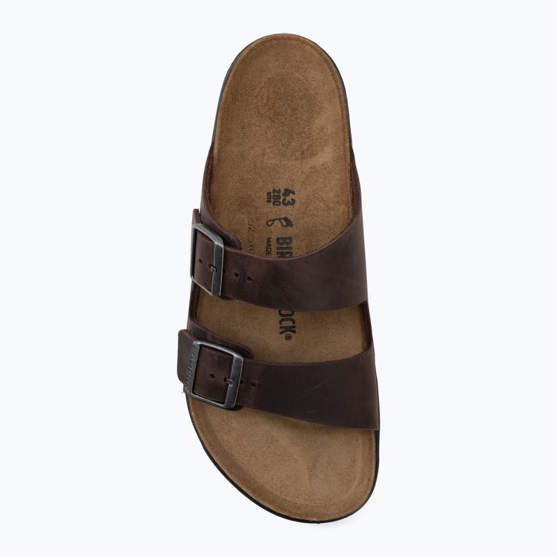 Vyriškos šlepetės BIRKENSTOCK Arizona Crosstown Oiled Leather Regular habana/black 5