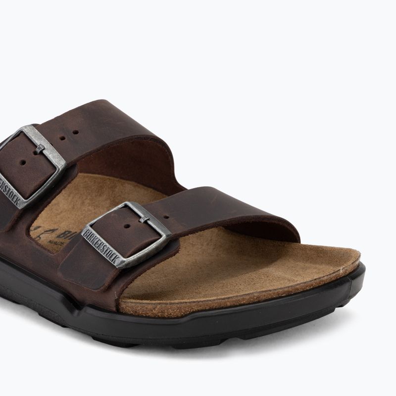 Vyriškos šlepetės BIRKENSTOCK Arizona Crosstown Oiled Leather Regular habana/black 7