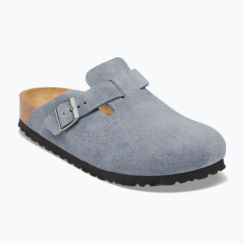 Šlepetės BIRKENSTOCK Boston Suede Leather stone blue