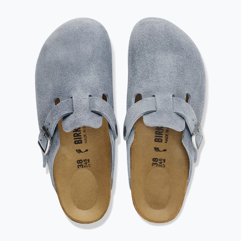 Šlepetės BIRKENSTOCK Boston Suede Leather stone blue 4