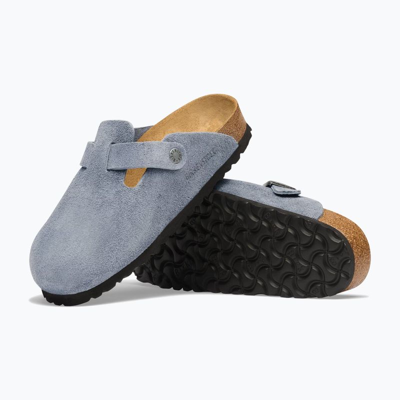 Šlepetės BIRKENSTOCK Boston Suede Leather stone blue 5