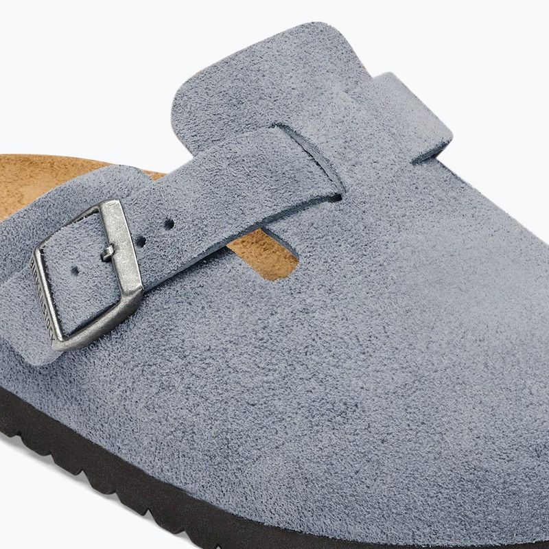 Šlepetės BIRKENSTOCK Boston Suede Leather stone blue 6