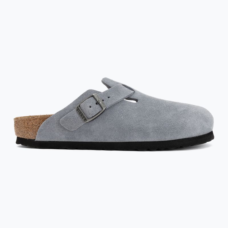 Šlepetės BIRKENSTOCK Boston Suede Leather stone blue 2