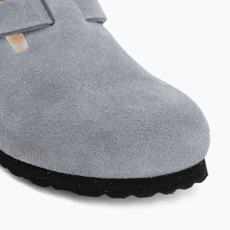 Šlepetės BIRKENSTOCK Boston Suede Leather stone blue 7