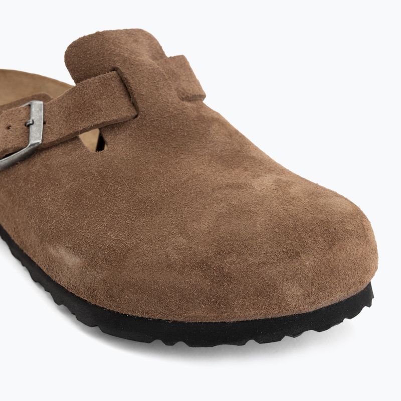 Šlepetės BIRKENSTOCK Boston Suede Leather dark tea 7