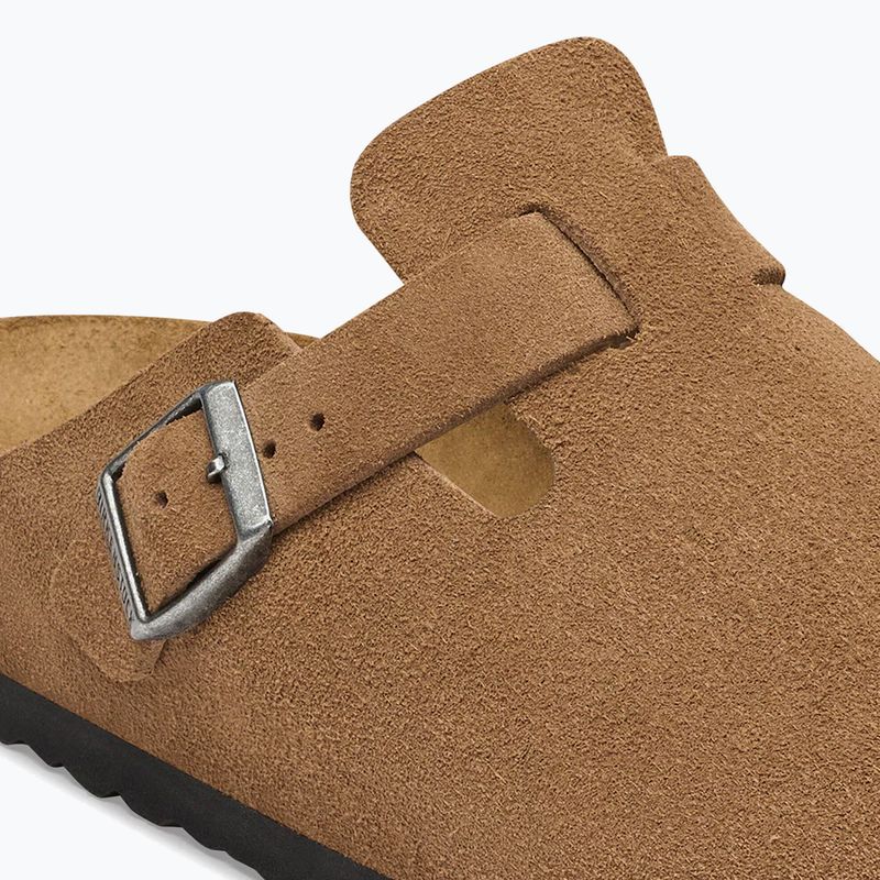 Šlepetės BIRKENSTOCK Boston Suede Leather dark tea 6