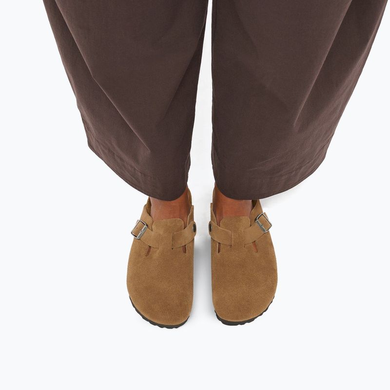 Šlepetės BIRKENSTOCK Boston Suede Leather dark tea 7