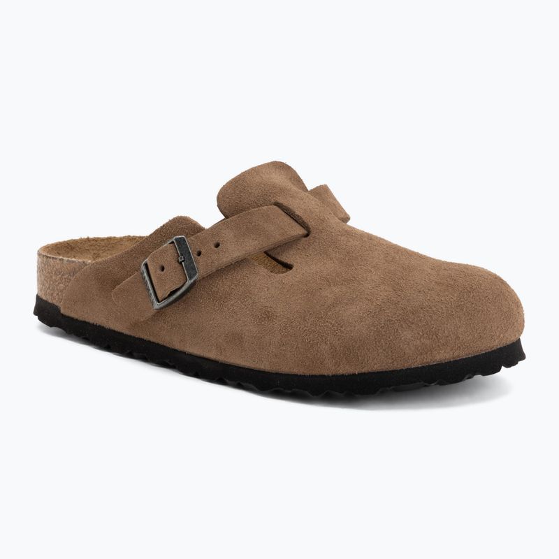 Šlepetės BIRKENSTOCK Boston Suede Leather dark tea