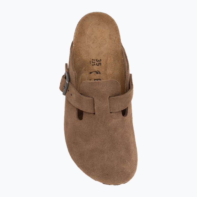 Šlepetės BIRKENSTOCK Boston Suede Leather dark tea 5