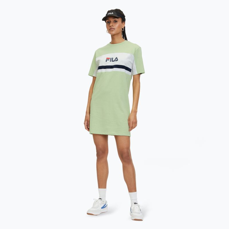 Moteriškas suknelė FILA Lishui smoke green/bright white 2