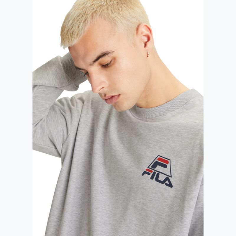 Vyriškas džemperis FILA Lahti Crew light grey melange 4